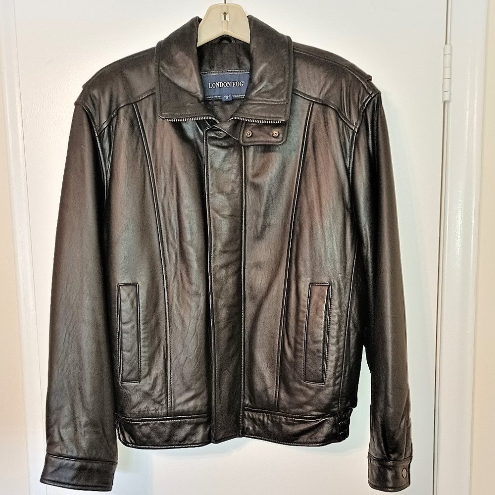 Mens Insulated Black Leather Jacket